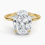 Petal 1.5mm Solitaire Ring Yellow Gold 18k Oval Engagement Ring