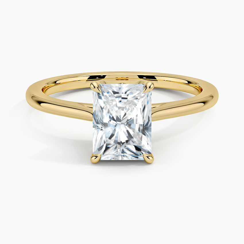 Petal 1.5mm Solitaire Ring Yellow Gold 18k Radiant Engagement Ring