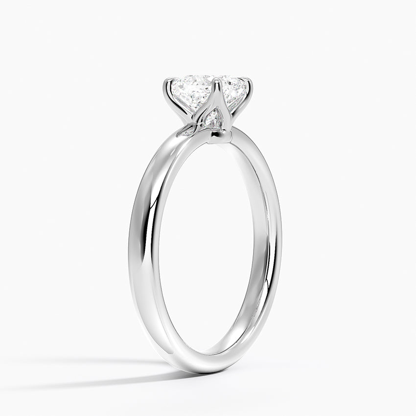Elodie 2.5mm Solitaire Ring Platinum Cushion Engagement Ring