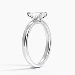 Elodie 2.5mm Solitaire Ring Platinum Emerald Engagement Ring