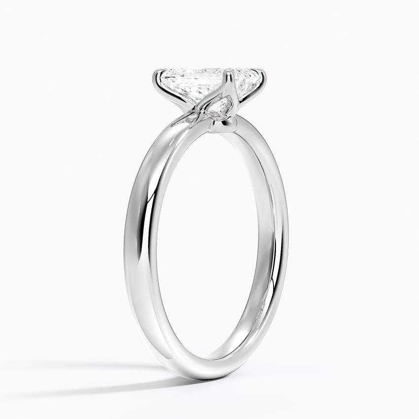 Elodie 2.5mm Solitaire Ring Platinum Emerald Engagement Ring