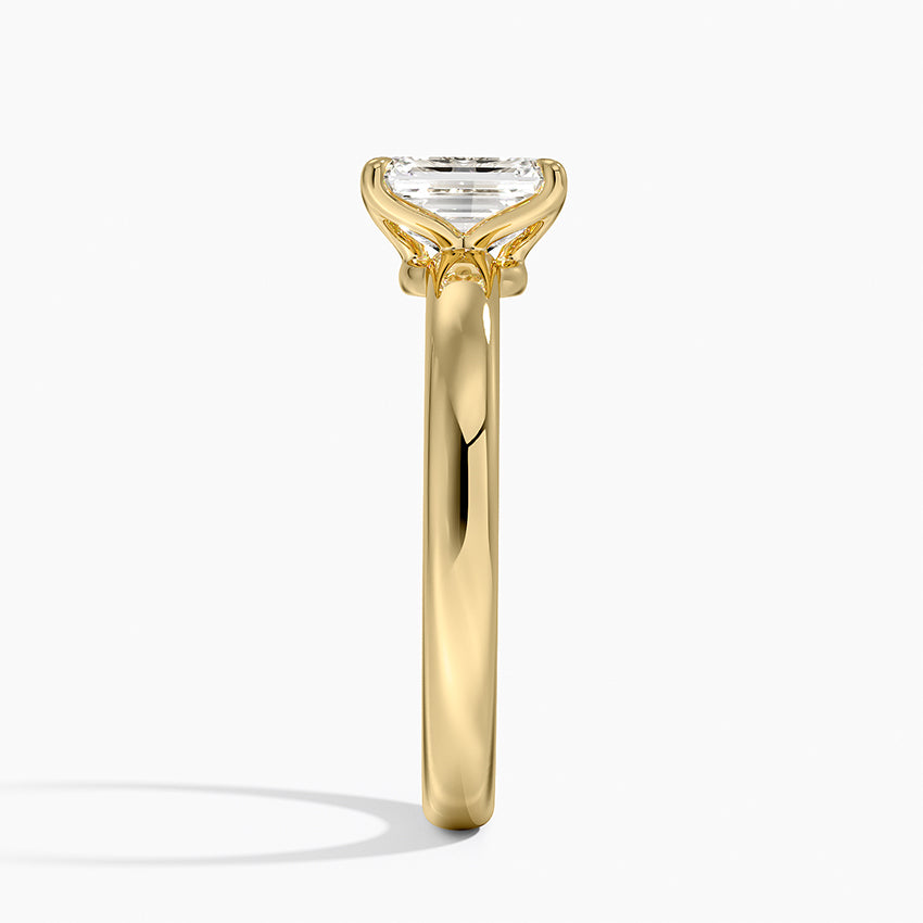 Elodie 2.5mm Solitaire Ring Yellow Gold 18k Emerald Engagement Ring