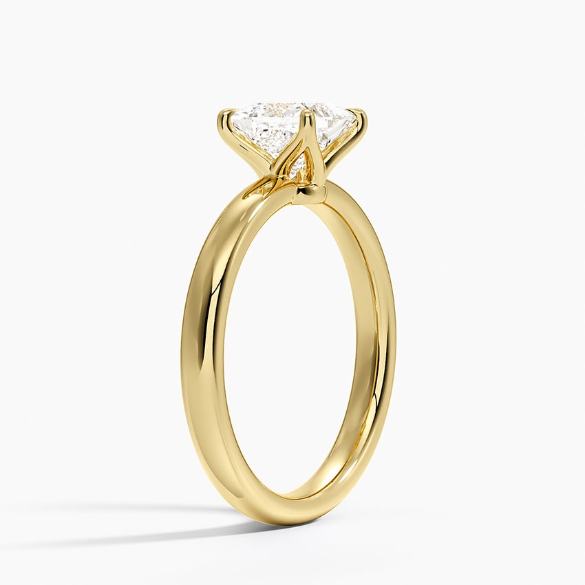 Elodie 2.5mm Solitaire Ring Yellow Gold 18k Princess Engagement Ring