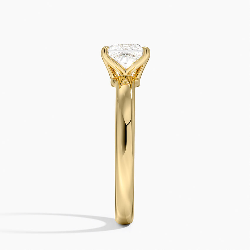 Elodie 2.5mm Solitaire Ring Yellow Gold 18k Princess Engagement Ring