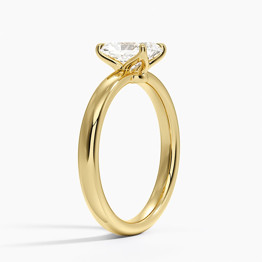 Elodie 2.5mm Solitaire Ring Yellow Gold 18k Radiant Engagement Ring