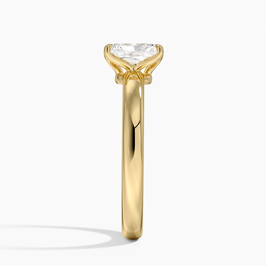Elodie 2.5mm Solitaire Ring Yellow Gold 18k Radiant Engagement Ring