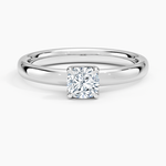 Elodie 2.5mm Solitaire Ring Platinum Cushion Engagement Ring