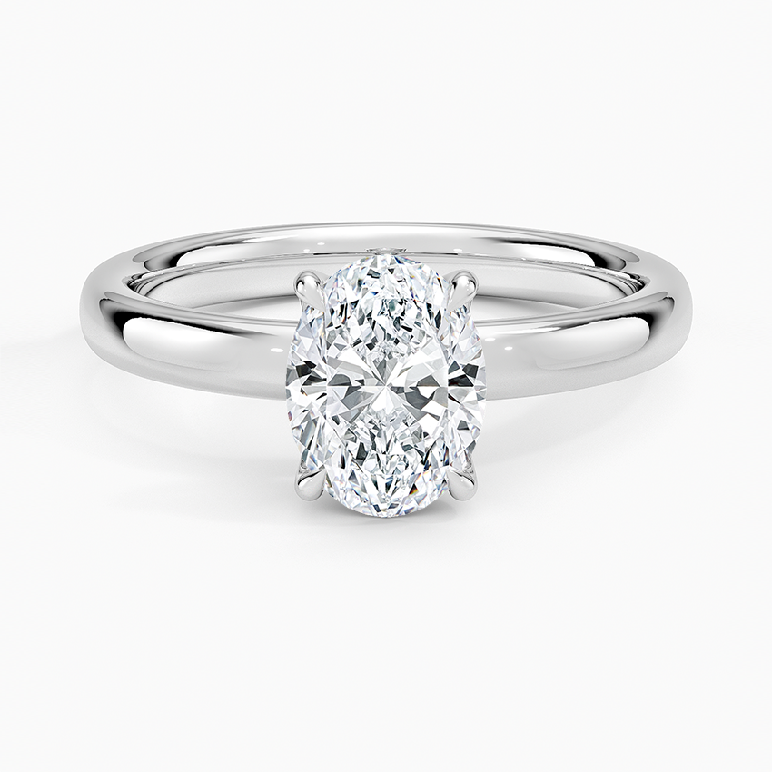 Elodie 2.5mm Solitaire Ring Platinum Oval Engagement Ring