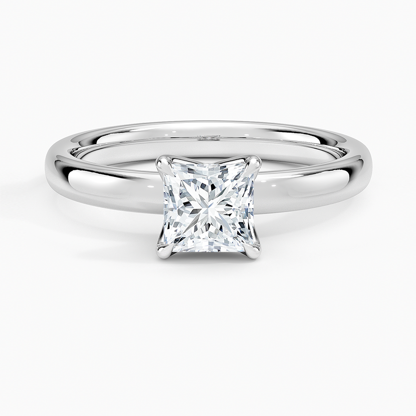 Elodie 2.5mm Solitaire Ring Platinum Princess Engagement Ring