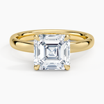 Elodie 2.5mm Solitaire Ring Yellow Gold 18k Asscher Engagement Ring