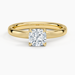 Elodie 2.5mm Solitaire Ring Yellow Gold 18k Cushion Engagement Ring