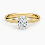Elodie 2.5mm Solitaire Ring Yellow Gold 18k Oval Engagement Ring