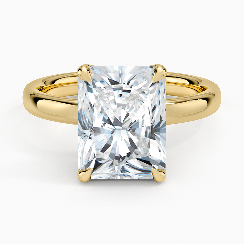 Elodie 2.5mm Solitaire Ring Yellow Gold 18k Radiant Engagement Ring