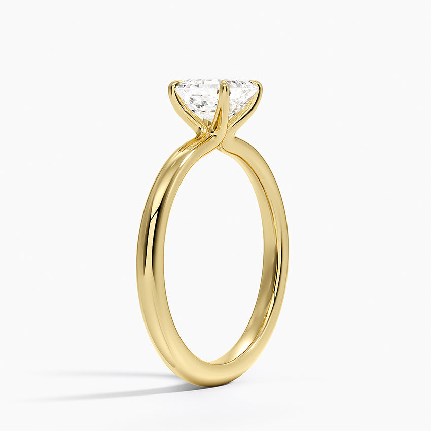 Manon Solitaire Ring Yellow Gold 18k Asscher Engagement Ring