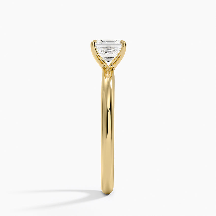 Manon Solitaire Ring Yellow Gold 18k Asscher Engagement Ring
