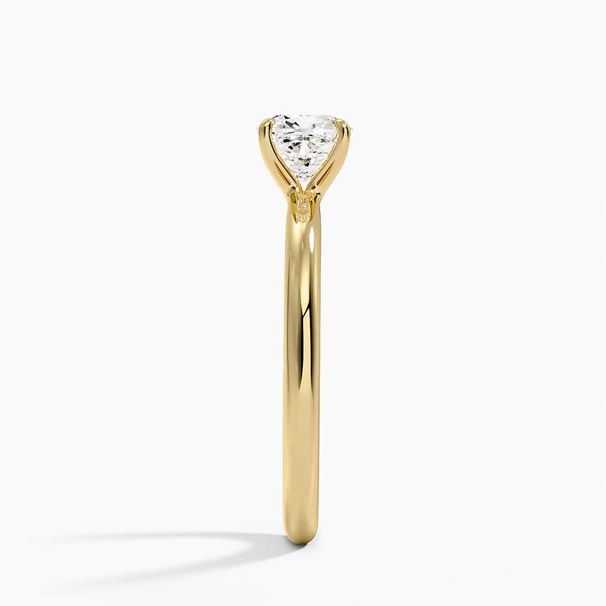 Manon Solitaire Ring Yellow Gold 18k Cushion Engagement Ring