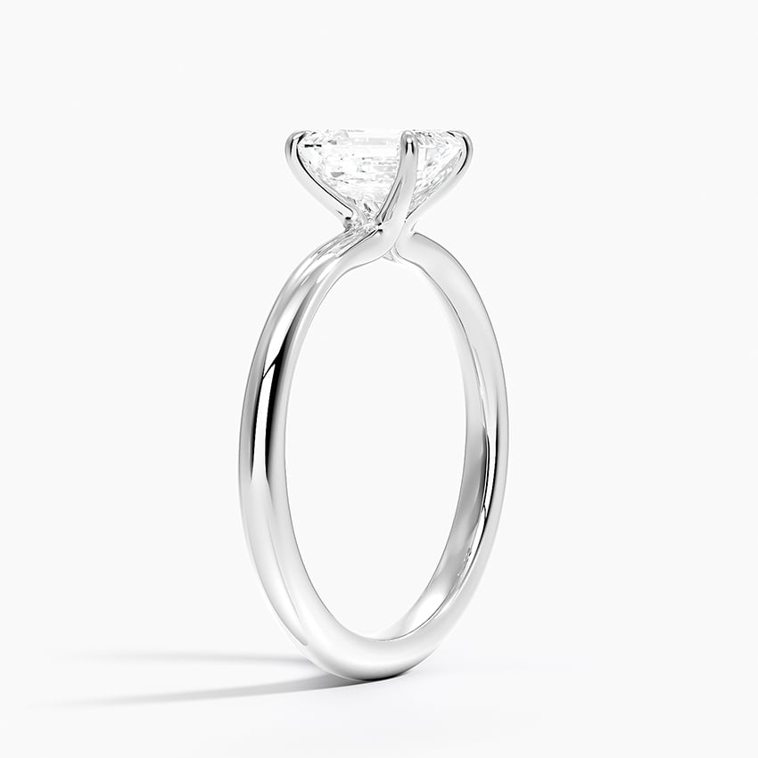 Manon Solitaire Ring Platinum Emerald Engagement Ring