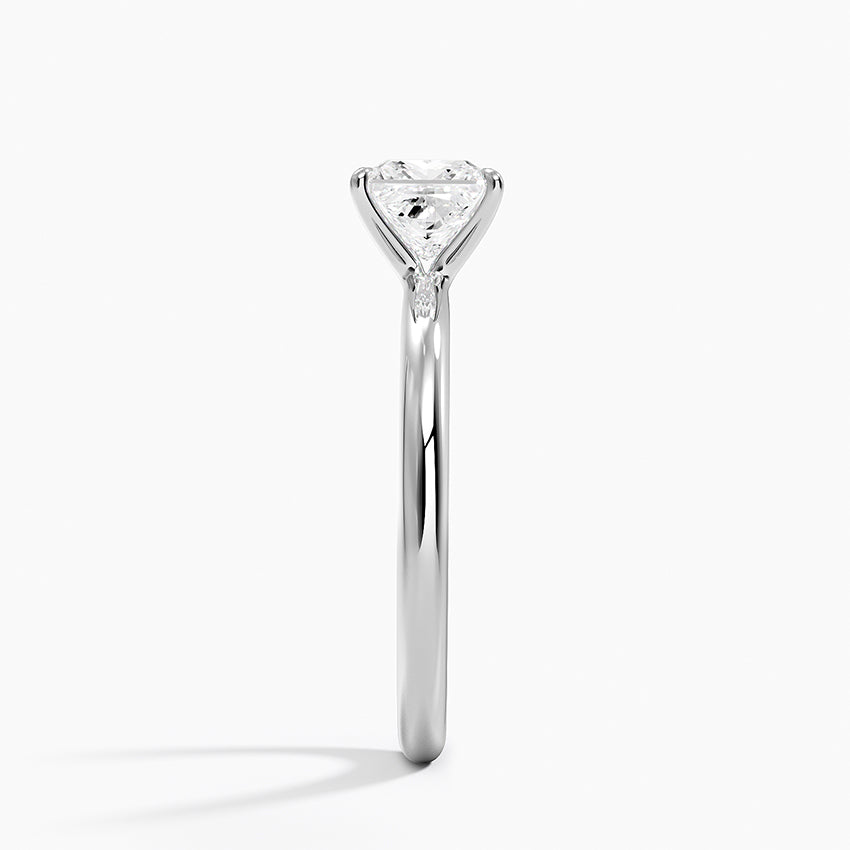 Manon Solitaire Ring Platinum Princess Engagement Ring