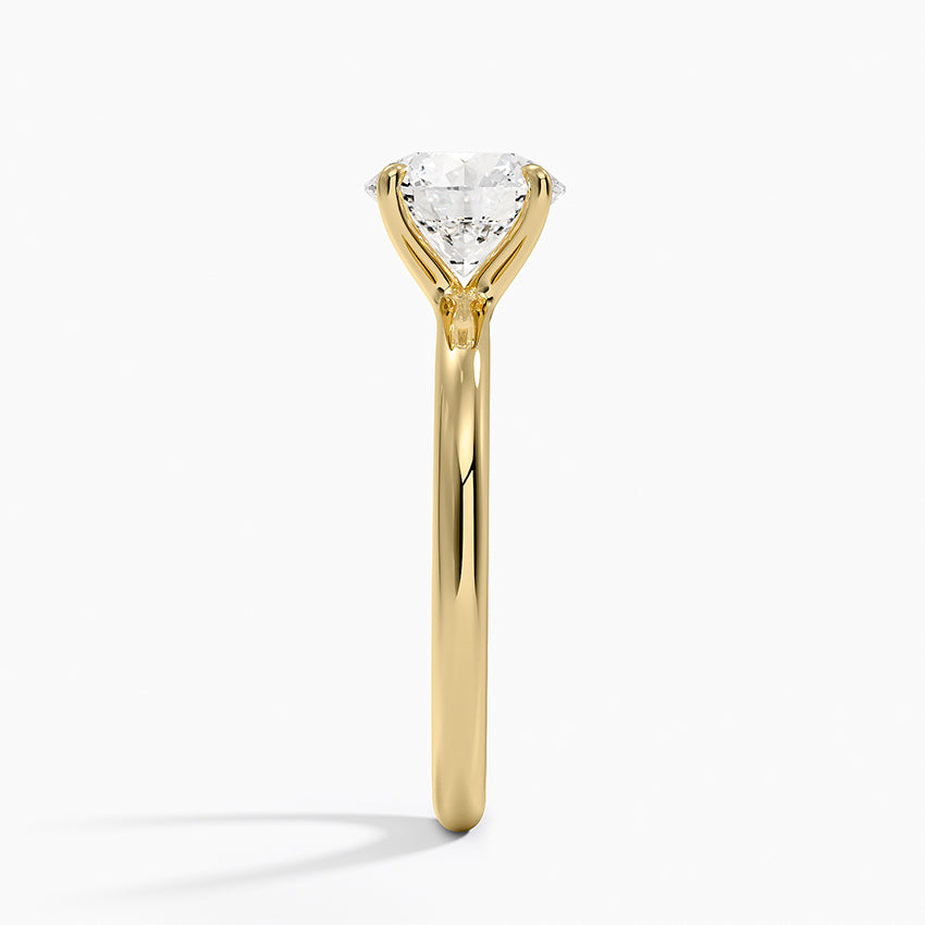 Manon Solitaire Ring Yellow Gold 18k Round Engagement Ring
