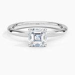 Manon Solitaire Ring Platinum Asscher Engagement Ring