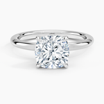 Manon Solitaire Ring Platinum Cushion Engagement Ring