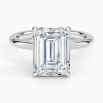 Manon Solitaire Ring Platinum Emerald Engagement Ring