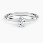 Manon Solitaire Ring Platinum Oval Engagement Ring