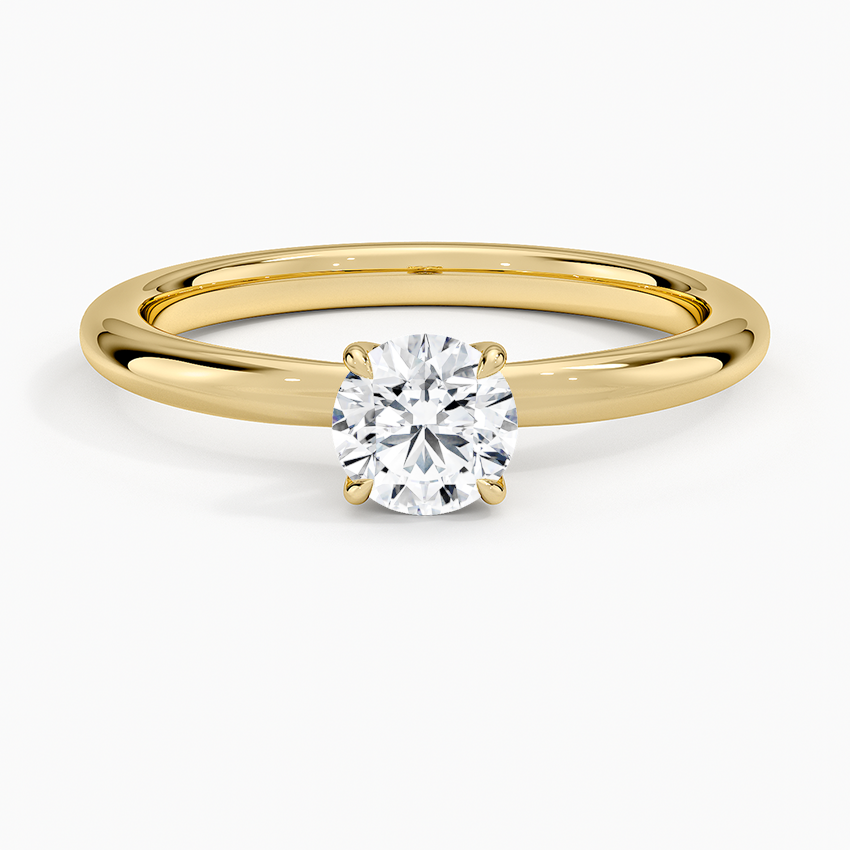 Manon Solitaire Ring Yellow Gold 18k Round Engagement Ring