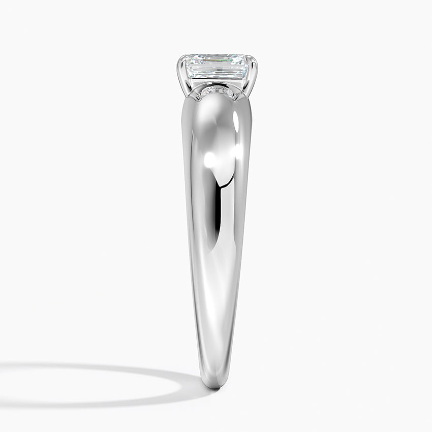 Adrian Solitaire Ring Platinum Asscher Engagement Ring