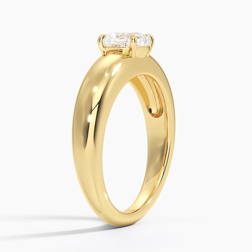 Adrian Solitaire Ring Yellow Gold 18k Cushion Engagement Ring