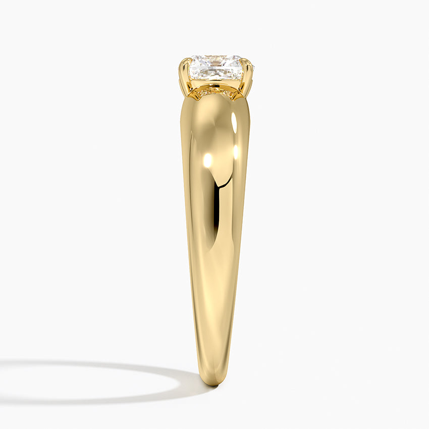 Adrian Solitaire Ring Yellow Gold 18k Cushion Engagement Ring