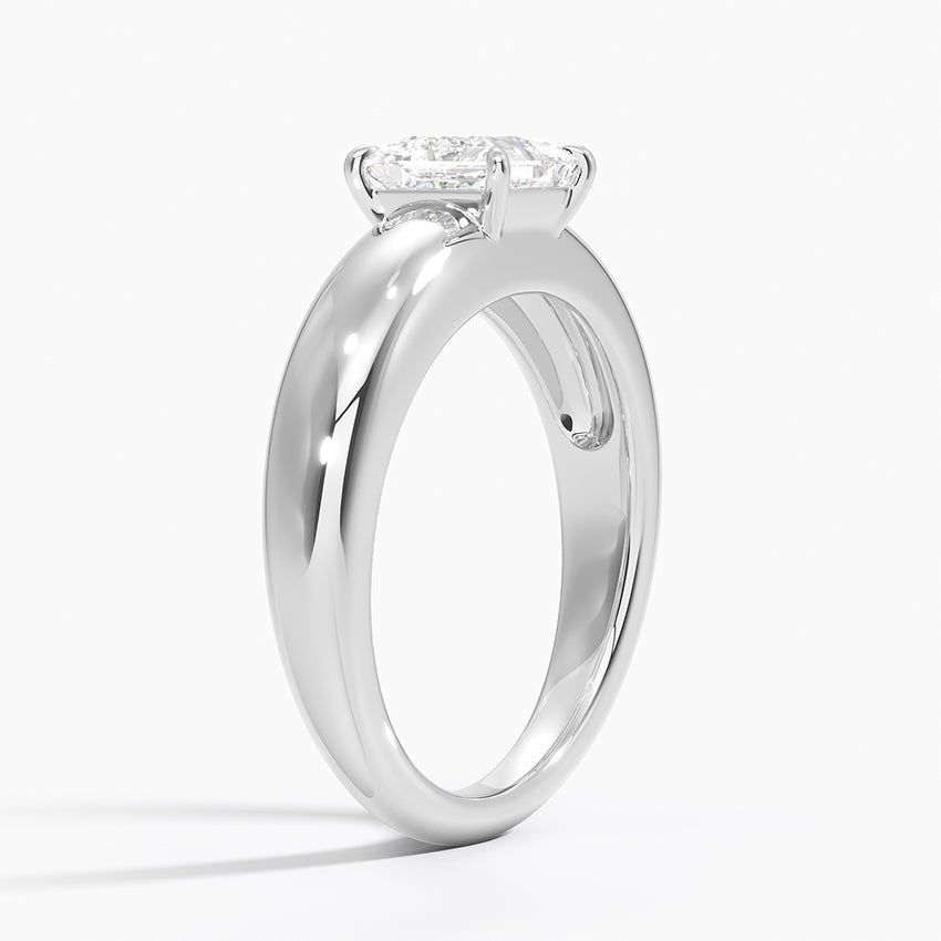 Adrian Solitaire Ring Platinum Princess Engagement Ring
