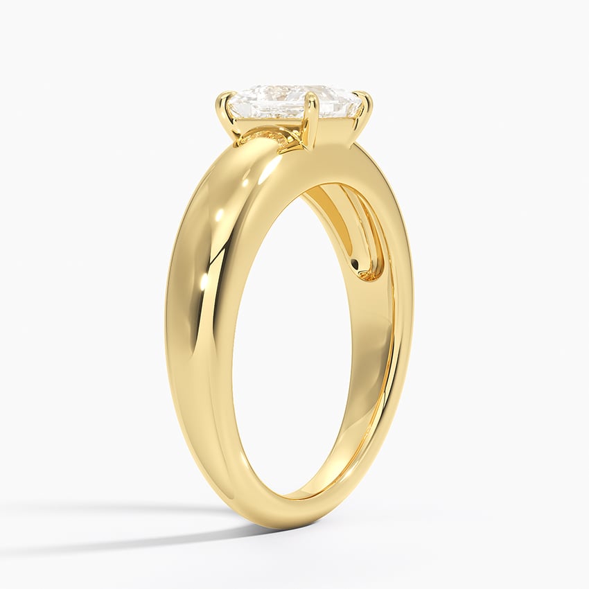 Adrian Solitaire Ring Yellow Gold 18k Princess Engagement Ring