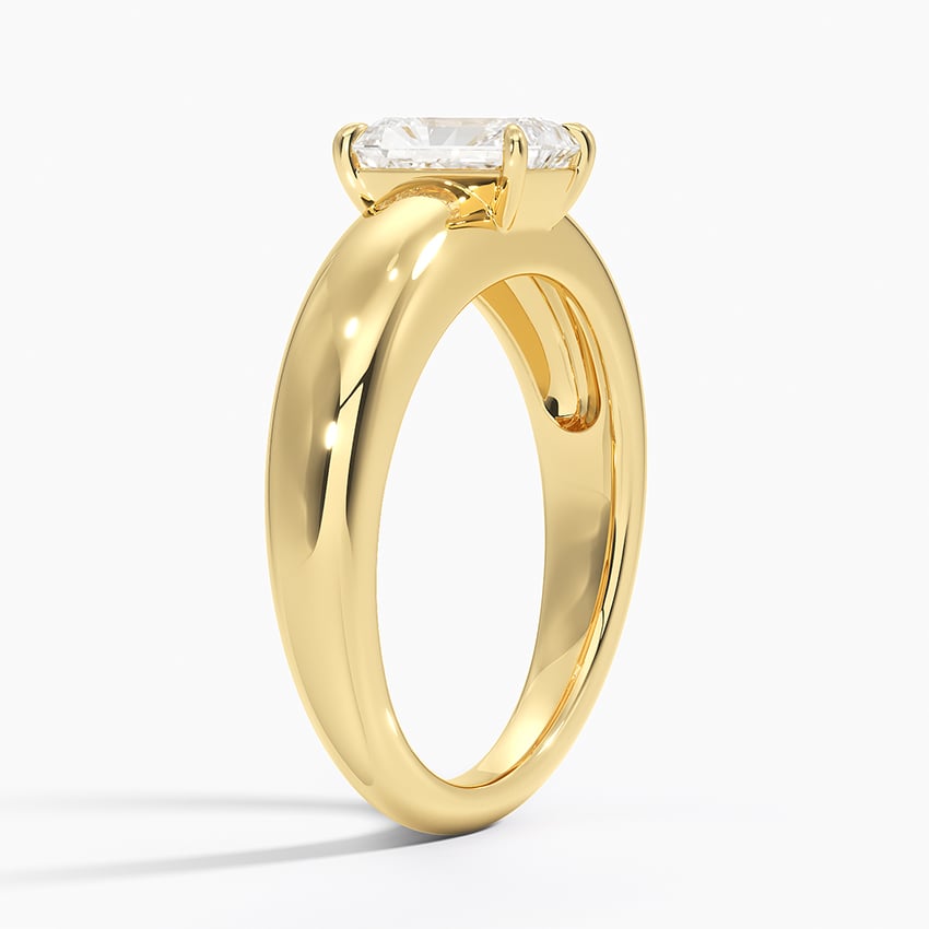 Adrian Solitaire Ring Yellow Gold 18k Radiant Engagement Ring