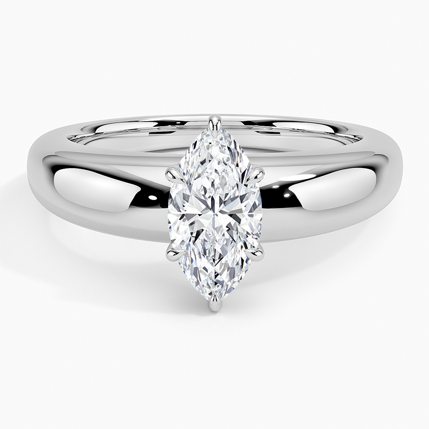 Adrian Solitaire Ring Platinum Marquise Engagement Ring
