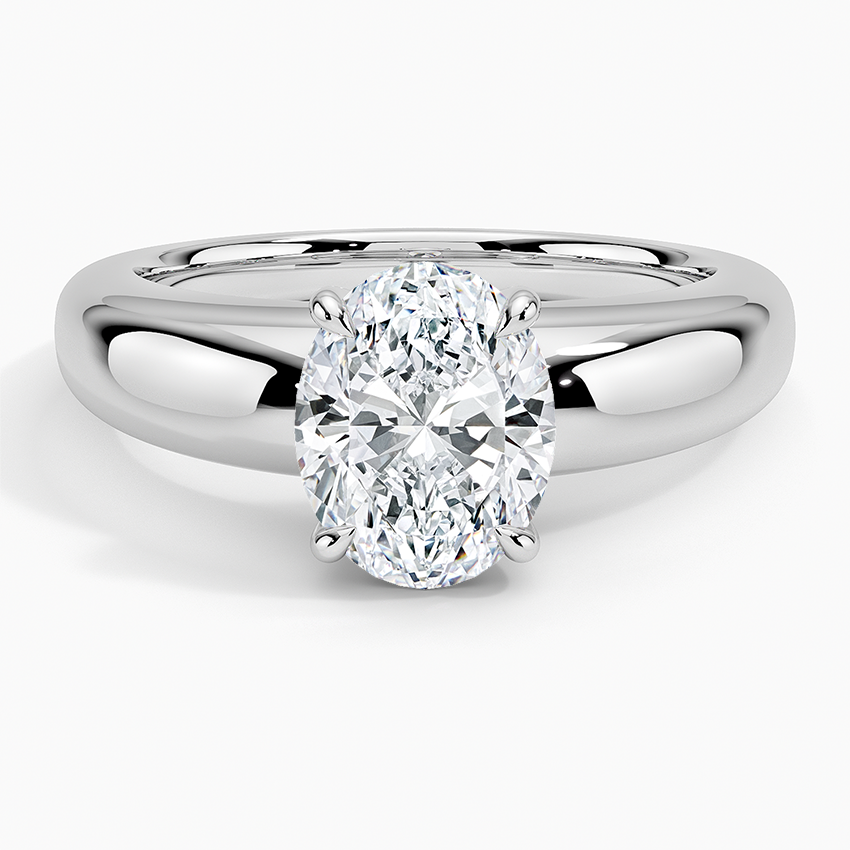 Adrian Solitaire Ring Platinum Oval Engagement Ring