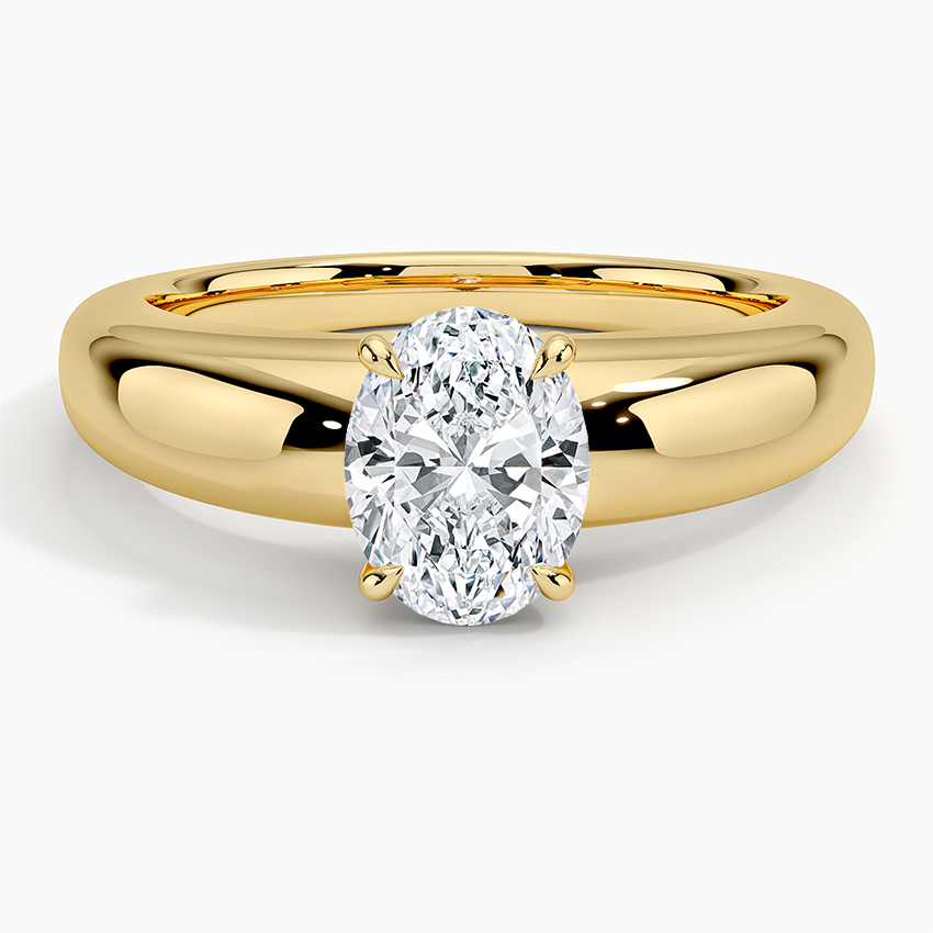 Adrian Solitaire Ring Yellow Gold 18k Oval Engagement Ring