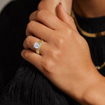 Mixed Metal Perfect Fit Solitaire Ring Engagement Ring Setting