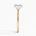 Platinum Mixed Metal Perfect Fit Solitaire Ring Yellow Gold 18k Oval Engagement Ring