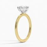 Platinum Mixed Metal Perfect Fit Solitaire Ring Yellow Gold 18k Pear Engagement Ring