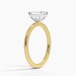 Platinum Mixed Metal Perfect Fit Solitaire Ring Yellow Gold 18k Radiant Engagement Ring