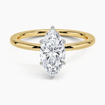 Platinum Mixed Metal Perfect Fit Solitaire Ring Platinum Marquise Engagement Ring