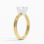 Comfort Fit 2.5mm Ring Yellow Gold 18k Asscher Engagement Ring