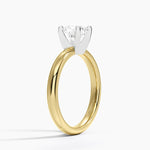 Comfort Fit 2.5mm Ring Yellow Gold 18k Cushion Engagement Ring