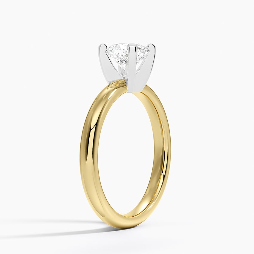 Comfort Fit 2.5mm Ring Yellow Gold 18k Cushion Engagement Ring