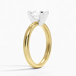 Comfort Fit 2.5mm Ring Yellow Gold 18k Emerald Engagement Ring