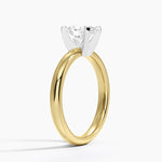 Comfort Fit 2.5mm Ring Yellow Gold 18k Oval Engagement Ring