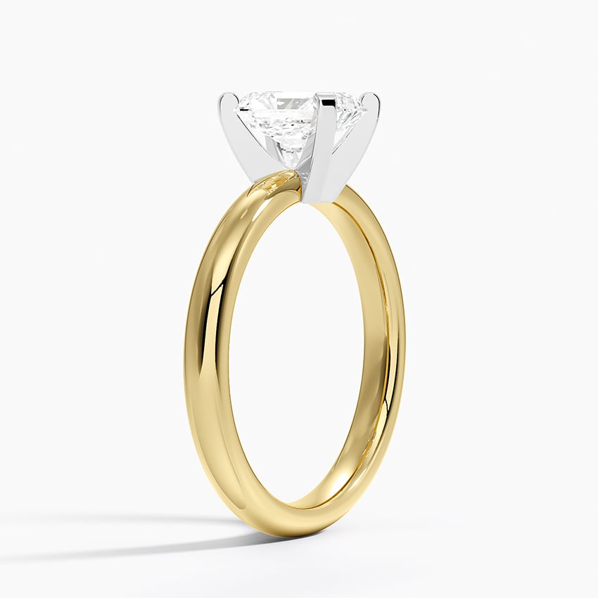 Comfort Fit 2.5mm Ring Yellow Gold 18k Radiant Engagement Ring