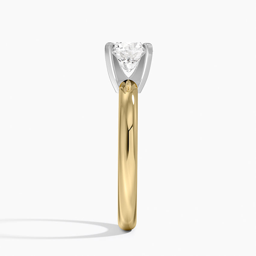 Comfort Fit 2.5mm Ring Yellow Gold 18k Round Engagement Ring