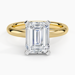Comfort Fit 2.5mm Ring Yellow Gold 18k Emerald Engagement Ring